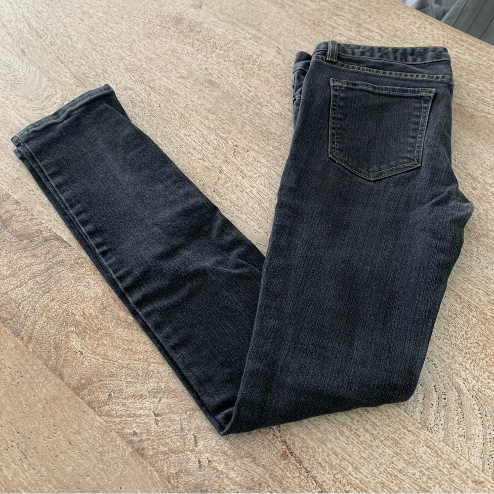 Leux Dark Gray Denim Jeans- low rise